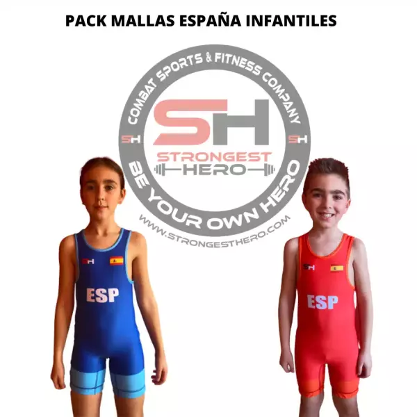 PACK MALLAS DE LUCHA INFANTILES STRONGEST HERO ESPAÑA seleccion