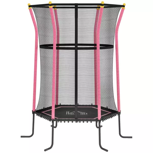 Cama Elástica Infantil Trampolín para Niños +3 Años con Red de Seguridad Ø163,5x190 cm ROSA/AZUL/VERDE/ROJO