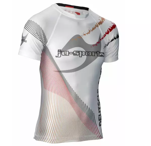 RASHGUARD BAJO GI PRO C18 GERMANY BLANCO JUSPORTS CAMISETA COMPRESION
