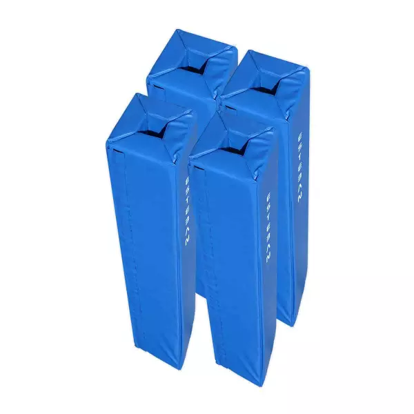 Set de 4 protecciones reglamentarias para portería de rugby. Dimensiones: interiores: Ø100×200 cm Exteriores: 30x30x200 cm.