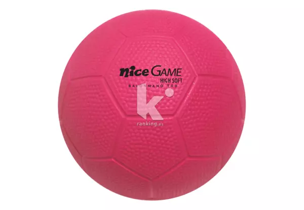 BALÓN BALONMANO NICE GAME HIGH SOFT -TALLA 00, ROSA NEÓN