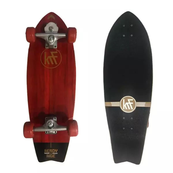 MONOPATIN KRF SURF SKATE READY TO RIDE ROJO SKATEBOARD