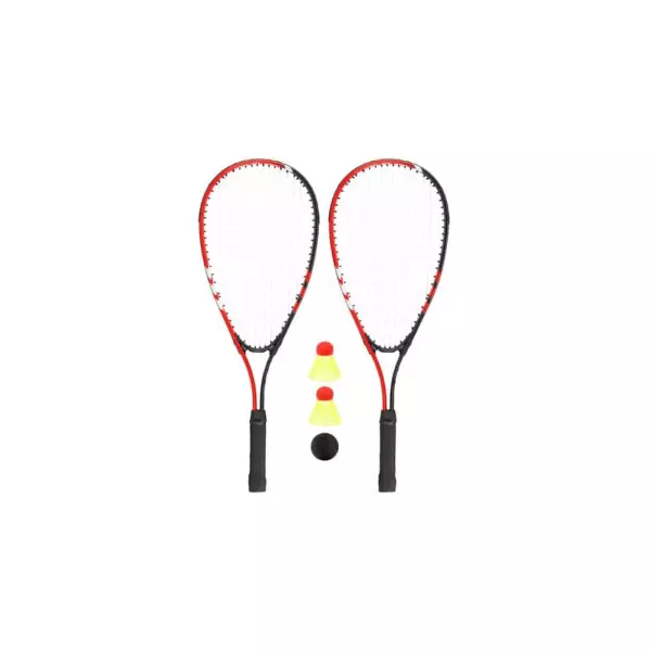 Set de Crossminton – 2 Raquetas de Aluminio, 2 Plumas y Pelota, Juego Familiar al Aire Libre