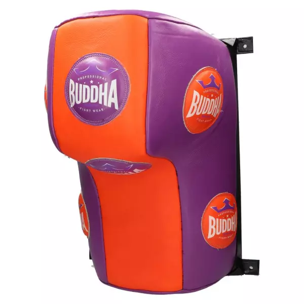 Saco Cuadrado Profesional Buddha Thailand Piel Naranja-Púrpura silueta boxeo pared preguntar stock