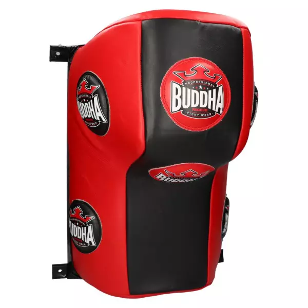 Saco Cuadrado Profesional Buddha Thailand Piel Negro-Rojo/negro-azul boxeo silueta pared PREGUNTAR STOCK