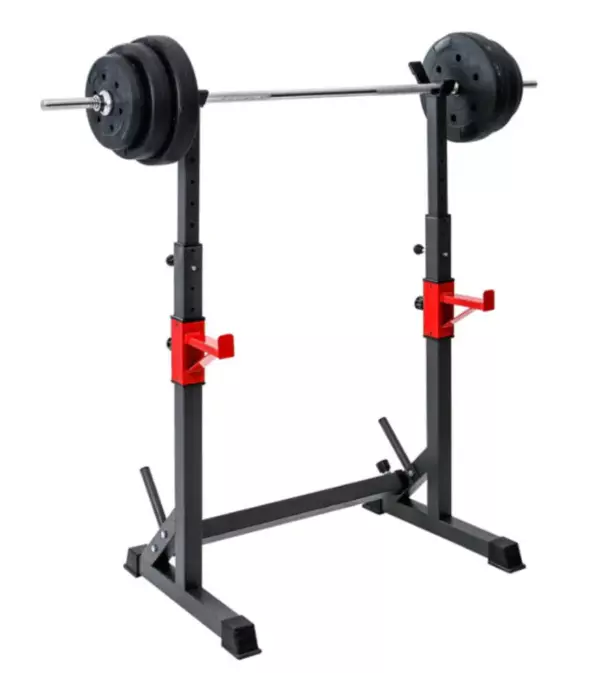 SOPORTE AJUSTABLE PARA LEVANTAMIENTO DE PESAS. RACK DE SENTADILLAS