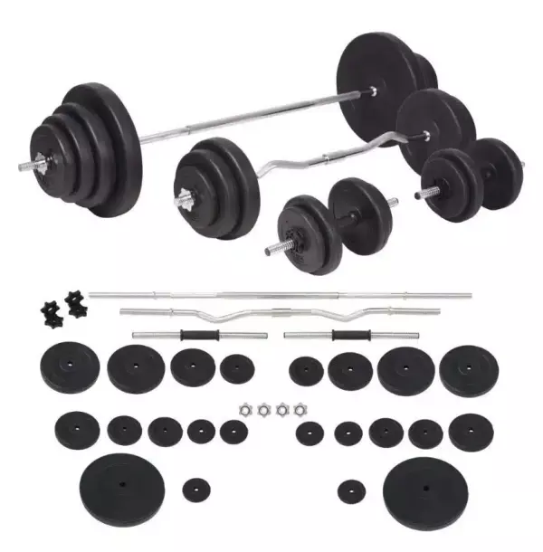 JUEGO DE PESAS CON BARRAS Y MANCUERNAS 25MM preguntar stock