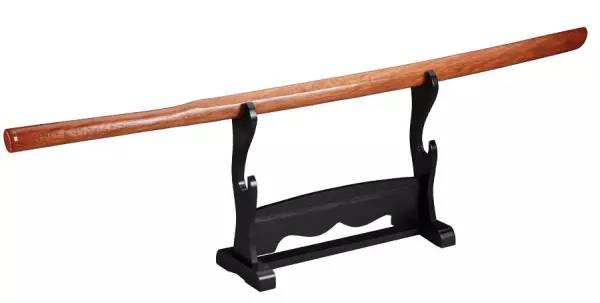 SOPORTE HORIZONTAL PARA 2 ESPADAS NEGRO