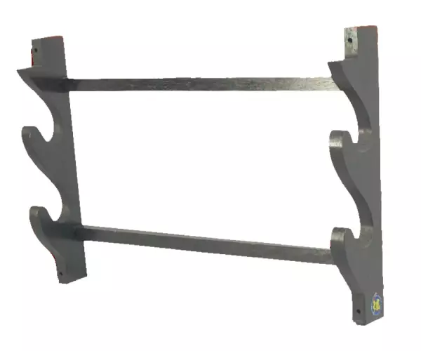 SOPORTE DE PARED PARA 2 ESPADAS NEGRO