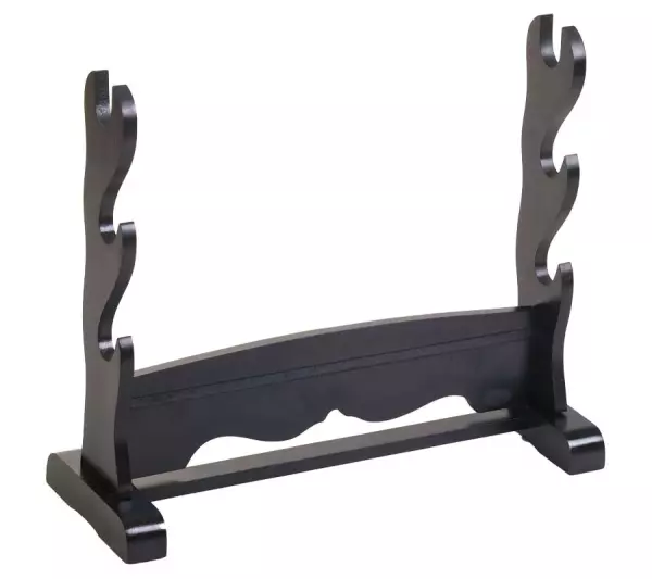 SOPORTE HORIZONTAL PARA 3 ESPADAS NEGRO