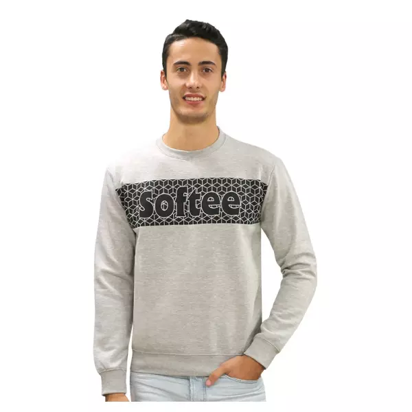 SUDADERA SOFTEE TEMPO INFANTIL - GRIS/NEGRO, 8 AÑOS#