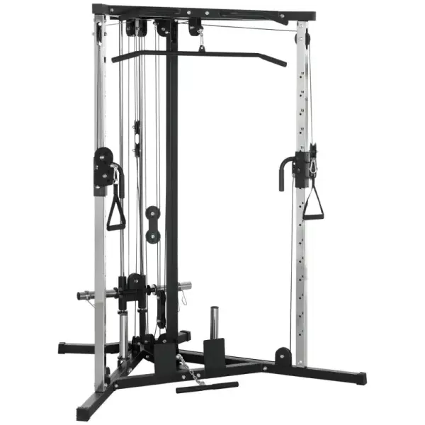 Máquina de Multiestación Musculación Entrenamiento Carga 120 kg 170x139x200 cm Negro
