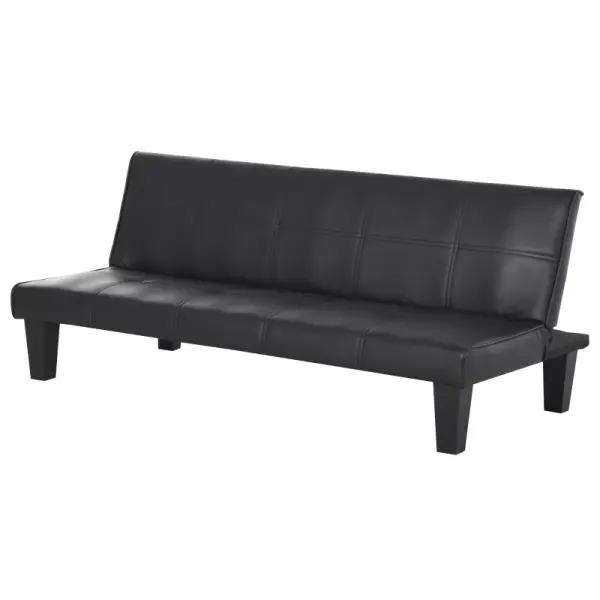 Sofá Cama de 3 Plazas Diseño 2 en 1 Plegable sin Reposabrazos Estructura Sólida con Acolchado de Esponja Cómodo 165x75,5x70cm Gris