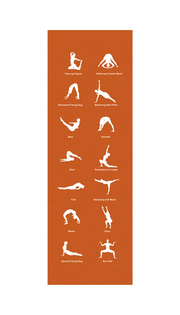 Colchoneta yoga 180x60x0.5cm NARANJA  esterilla