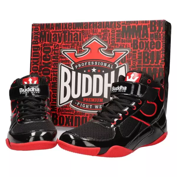 ZAPATOS DE BOXEO BUDDHA ONE NEGROS/GRIS OSCURO-DORADO/NEGRO-PLATEADO/AMARILLO-NEGRO