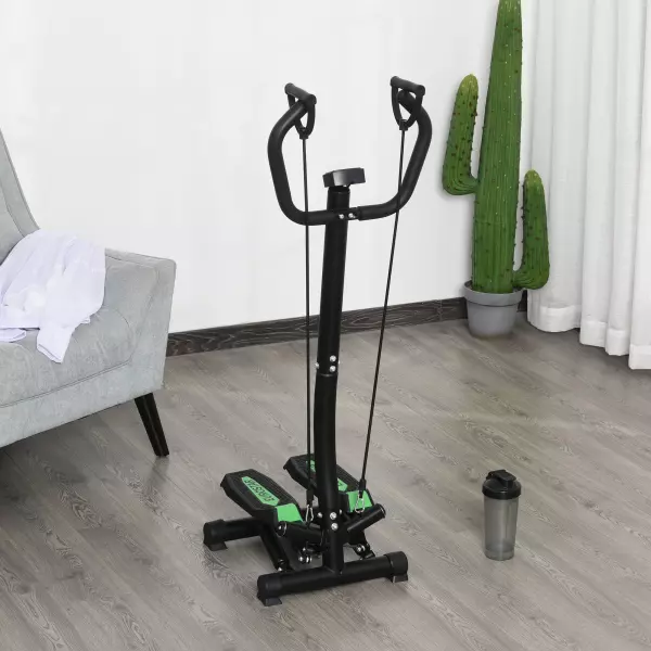 Máquina de Step Stepper Up-Down Máquina de Paso con 2 Reposapiés Pedales Ajustables 40x48x118cm