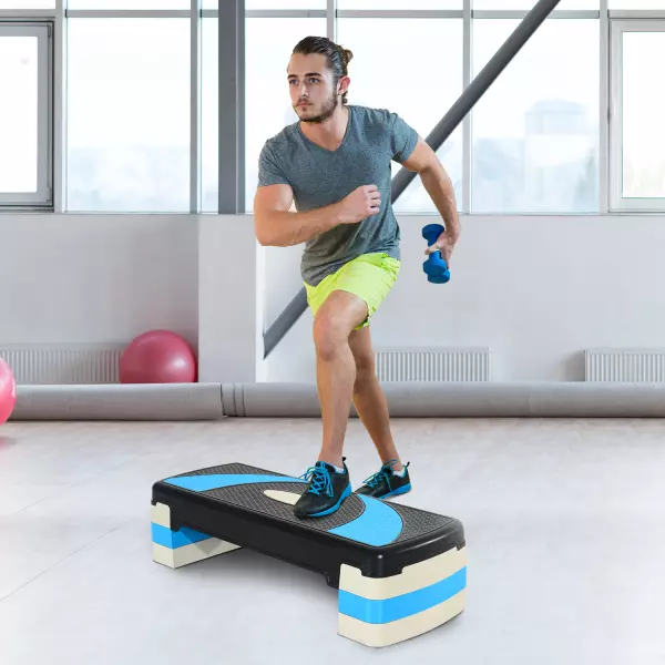 Step de Aeróbic para Fitness Tabla Plataforma Stepper Deporte Gimnasia Altura Regulable - 3 Niveles Carga 150kg