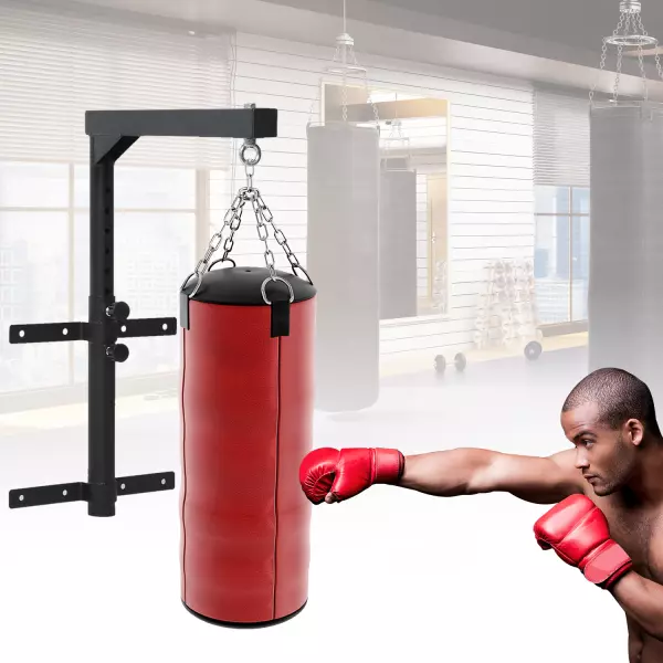 Soporte de Techo para Saco Regulable Colgador Boxeo Pared Gancho Bolsa Pesada MMA Tubo Robusto de Acero Carga máx. 100kg