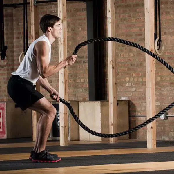 Cuerda de Batalla Battle Rope para Ejercicio y Formación de Fitness y Crossfit ?38mm Longitud 12m Material Poliéster Ultra Resistente