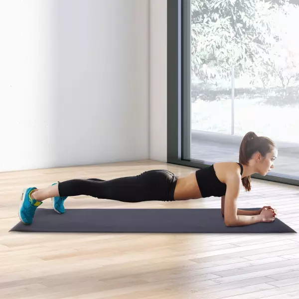Alfombra de Fitness Cinta de Correr Yoga Gimnasio Protectora de Suelo 4mm 170x75cm