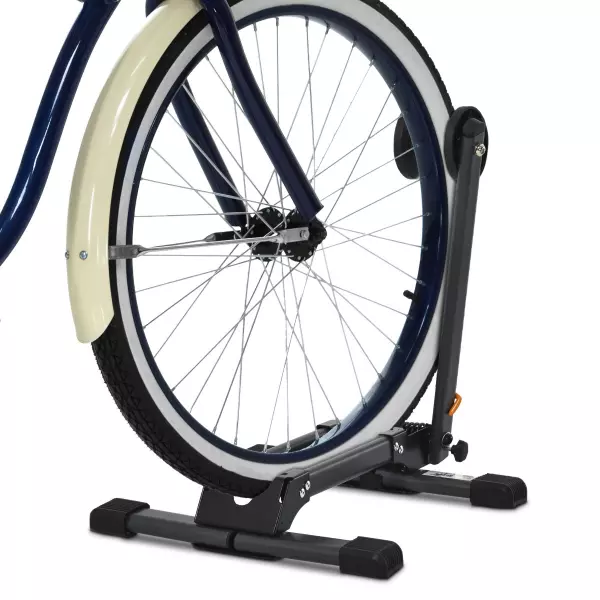 Soporte Suelo para Bicicletas Plegable Portátil Aparcamiento de Rueda para Garaje Vehículo Carretera 39x35x45,5 cm Negro
