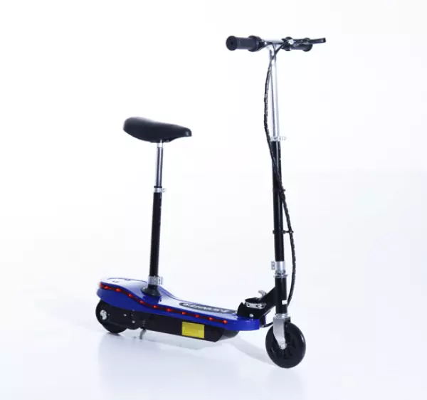 Patinete Eléctrico Plegable con Luz LED - Color Azul - 81.5x37x96cm preguntar stock