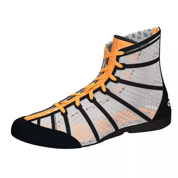 adidas Adizero Boxing Blanco-Negro botas boxeo zapatillas#