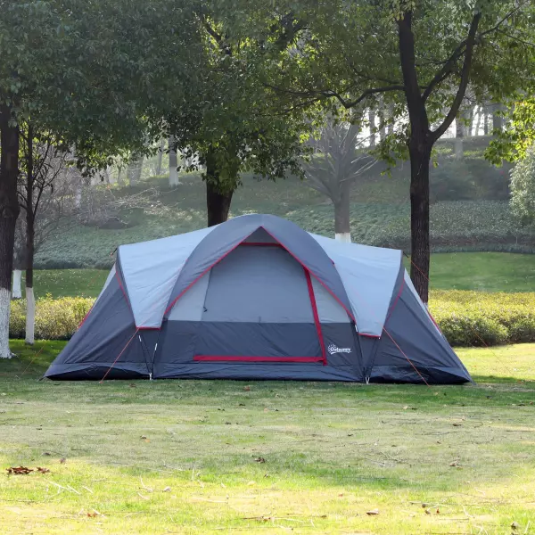 Tienda de Campaña Familiar Grande con Bolsa de Transporte y Gancho para Luz de Camping 455x230x180 cm