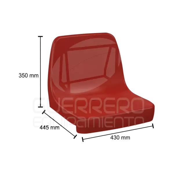 ASIENTO CON RESPALDO MEDIO GRADA
