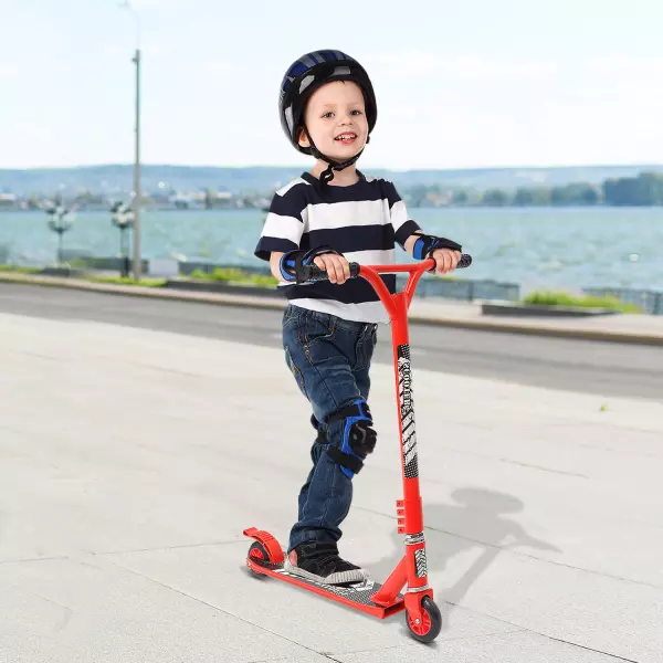 Scooter Freestyle Scooter Patinete de Acrobacia Giratorio 360° Rojo