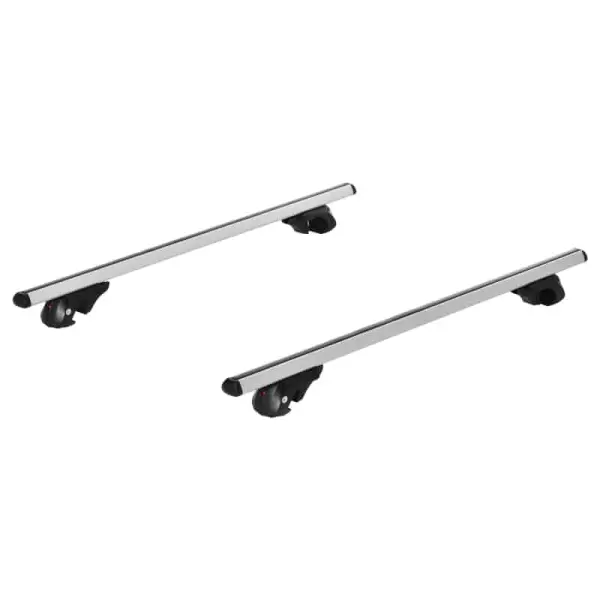 Barras de Techo Universales para Vehículos Bacas Portaequipajes Coche Automóvil con 135 cm Rieles de Aluminio y Cerradura Carga 75 kg Plata