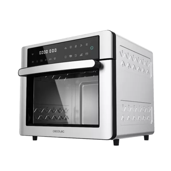 Horno Freidora de Aire Caliente Bake&amp;Fry Touch. 14-25-30 Litros, Convección, Pantalla Táctil (30 L, Acero)