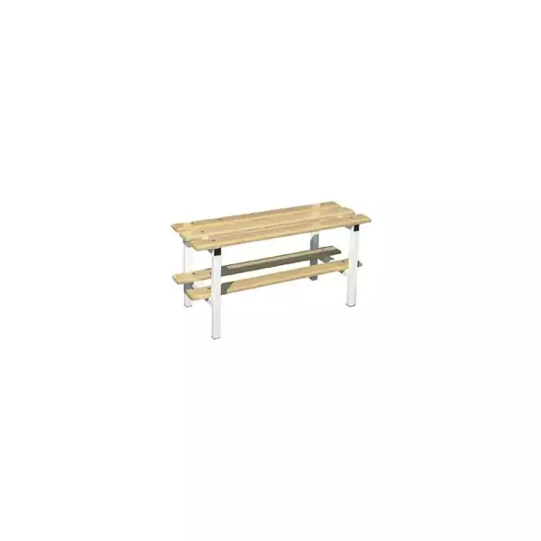 BANCO DE VESTUARIO SENCILLO 2 MTS CON ZAPATILLERO