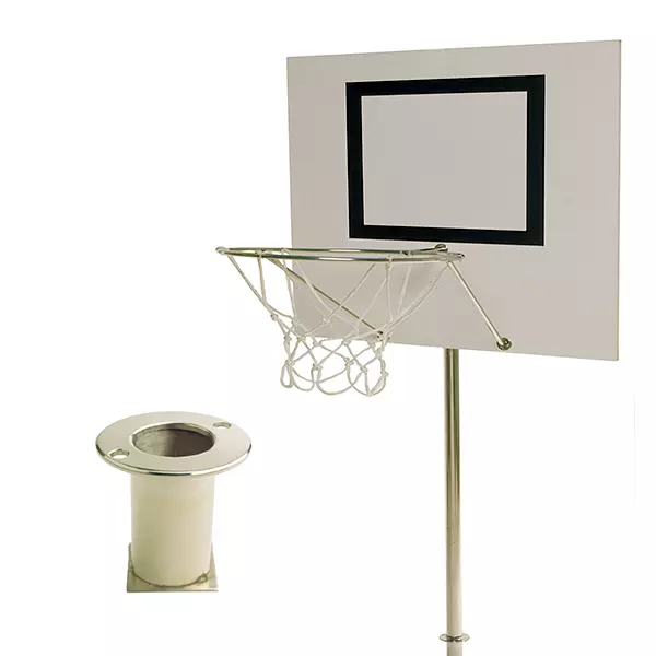 BÁSQUET CON ANCLAJE INCLUIDO INOX.BALONCESTO PISCINAS BALONCESTO