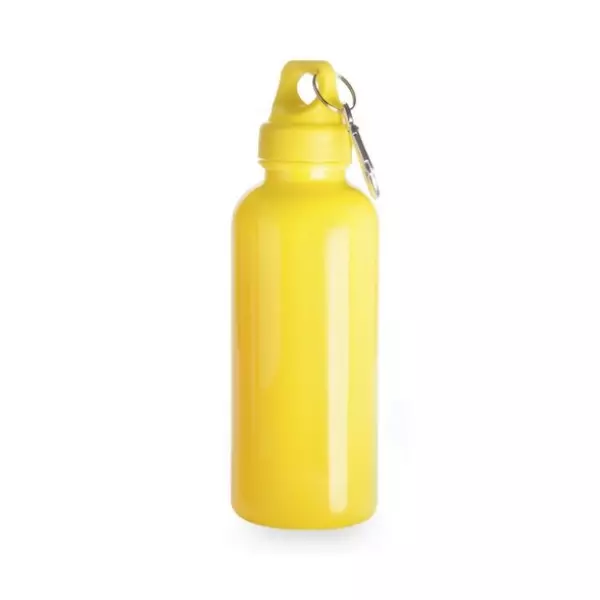 Bidón plástico 600 ml con mosquetón. amarillo (copia)