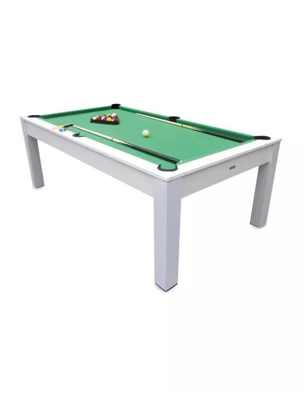 Billar 3 en 1 blanco/NEGRO,PING PONG,MESA COMEDOR/AMERICANO MESA MULTIJUEGO 3 EN 1
