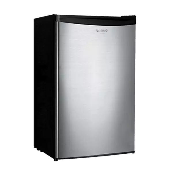MiniFrigo de 90 litros de capacidad Bolero CoolMarket TT 90 Inox, con control de temperatura regulable y compartimento de conservación.