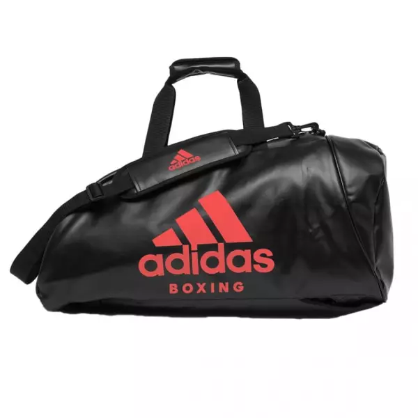 BOLSA ADIDAS "CONV.2 EN 1 BOXEO" P.U. NEGRO-DORADO/NEGRO-ROJO/NEGRO-BLANCO TALLA M/L