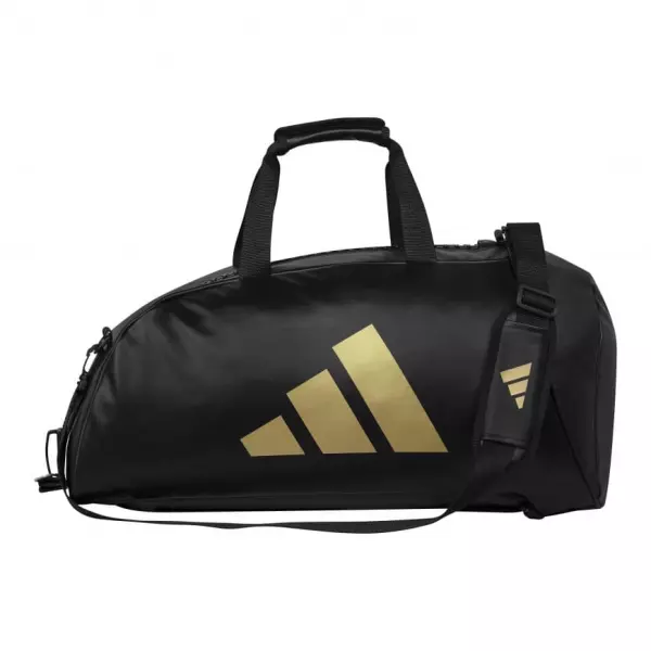 BOLSA ADIDAS "CONV.2 EN 1" P.U. NEGRO/DORADO