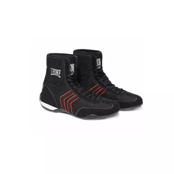 Botas de boxeo Leone CL188 Botas de Boxeo Profesional Leone 1947 Color Negro