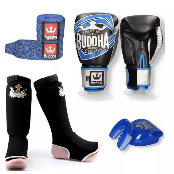 Buddha Scorpion Light Pack Iniciacion Kickboxing Azul