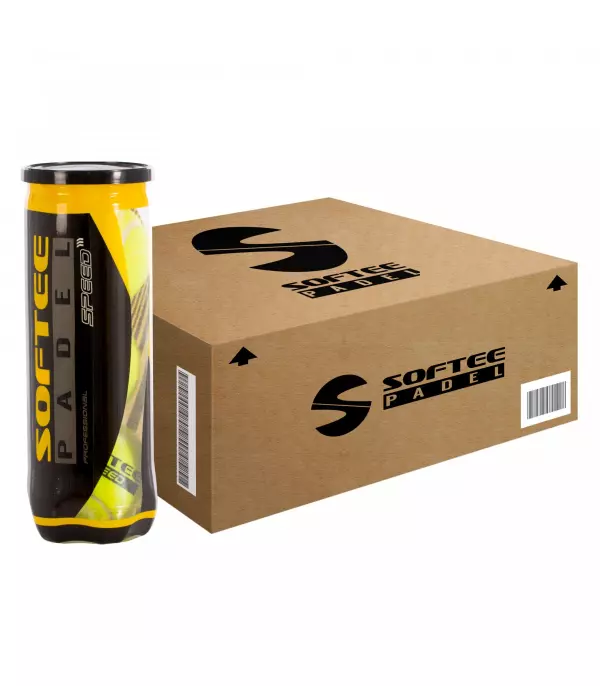 CAJÓN 24 BOTES 3 PELOTAS PÁDEL SOFTEE SPEED preguntar stock