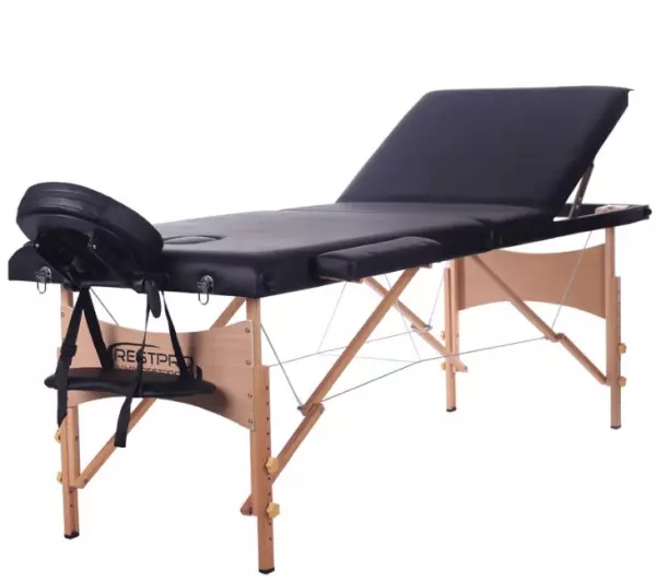 Camilla maleta de madera Classic 3 con cabezal abatible