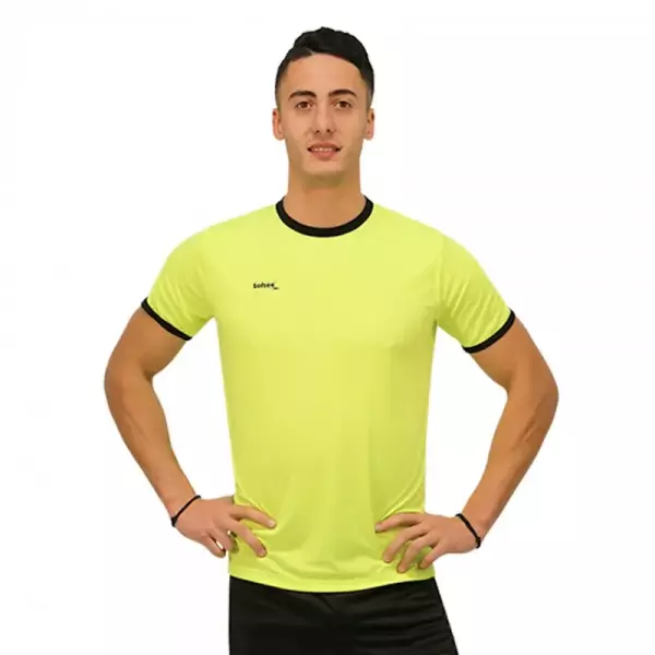 CAMISETA SOFTEE GALAXY NIÑO - AMARILLO FLUOR/NEGRO, 8 AÑOS