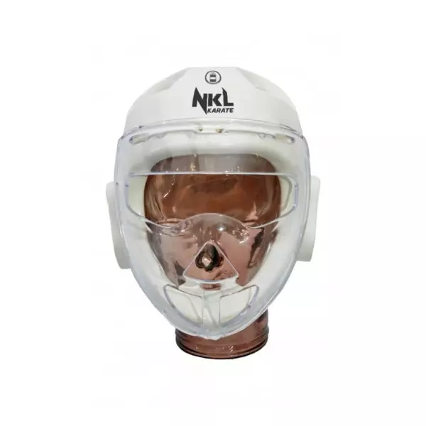 CASCO CON MÁSCARA  KARATE "RFEK HOM." BLANCO