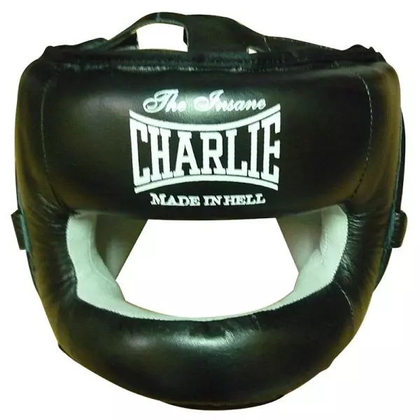Casco de Boxeo con Barra Frontal CHARLIE casco barra H NEGRO