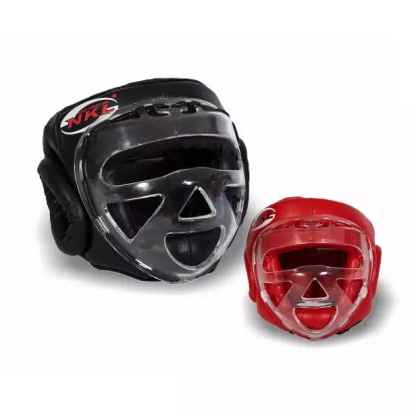 CASCO PIEL BÚFALO MÁSCARA POLICARBONATO boxeo#