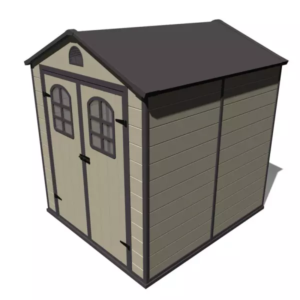 Caseta de Resina Gardiun Alessia A - 3,57 m² 190x188x225 cm con Suelo y Ventanas Beige