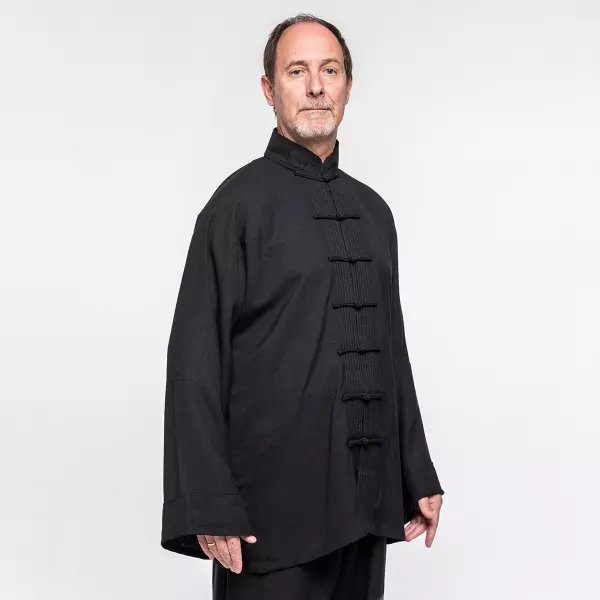 Chaqueta Kung Fu Lino gris