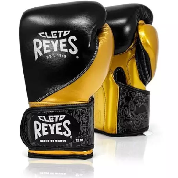 Cleto Reyes High Accuracy Negro-Oro guantes boxeo